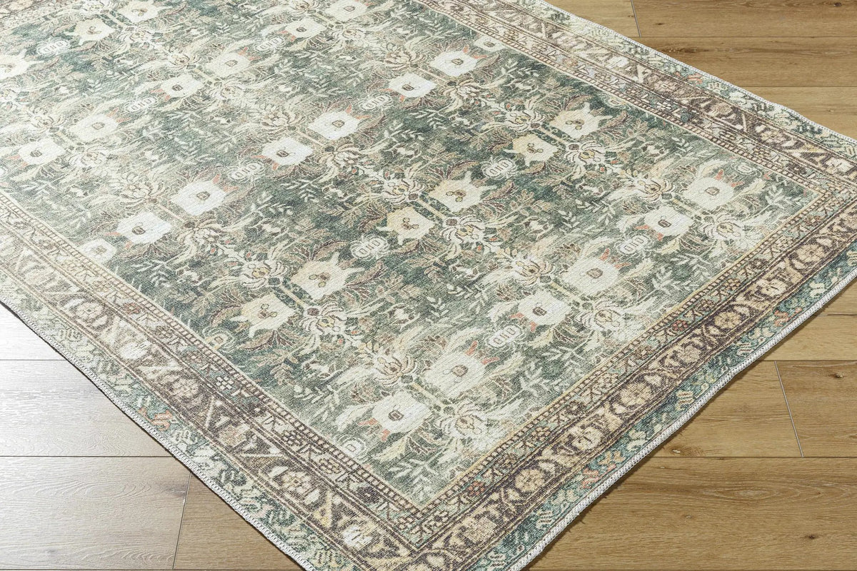 Acoose Vintage Flat Pile Washable Rug, photo 4 of 11