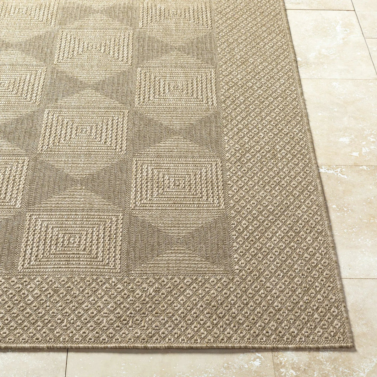 Anabia Brown Outdoor Area Rug, photo 4 of 7