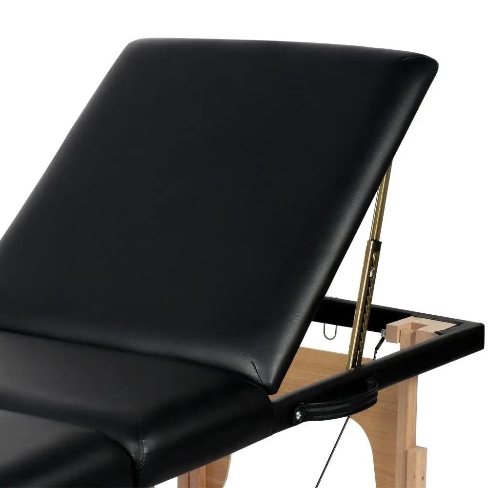 Black Adjustable Portable Massage Tattoo Folding Elevated Table by HomePacific