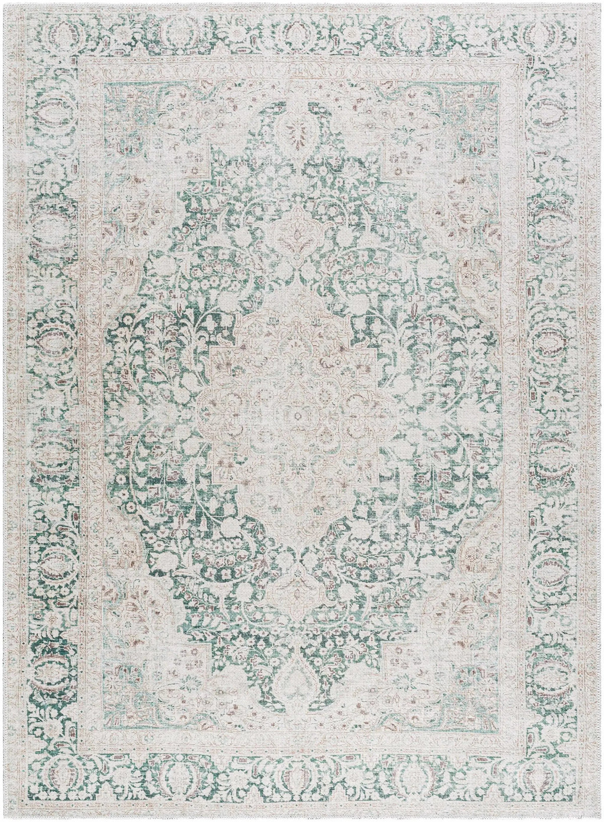 Yanis Vintage Flat Pile Washable Rug