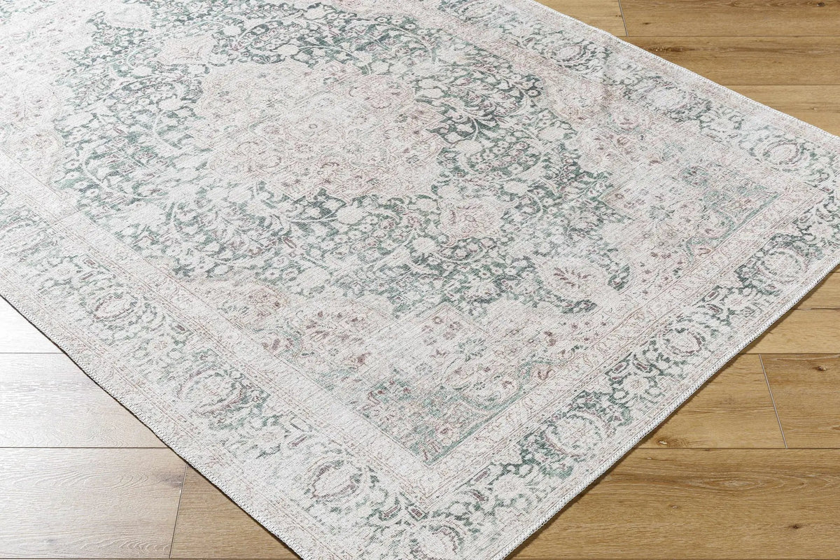 Yanis Vintage Flat Pile Washable Rug, photo 6 of 10