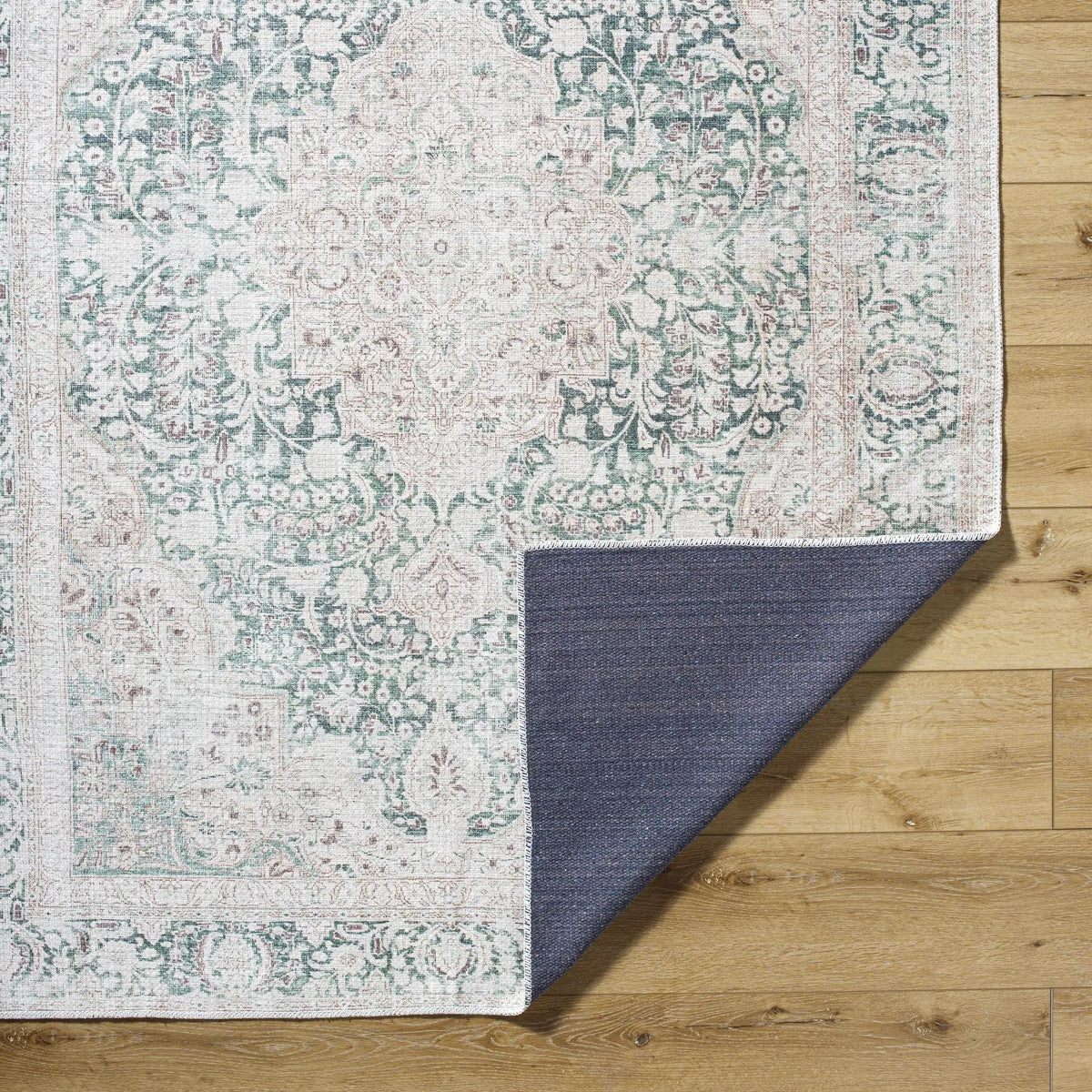 Yanis Vintage Flat Pile Washable Rug, photo 7 of 10