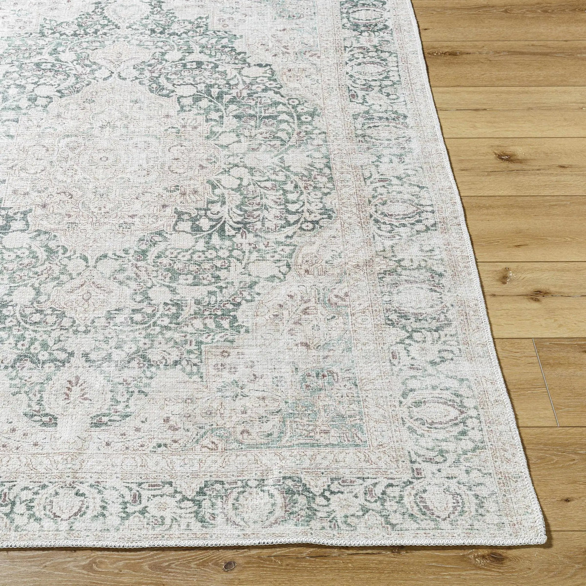 Yanis Vintage Flat Pile Washable Rug, photo 4 of 10