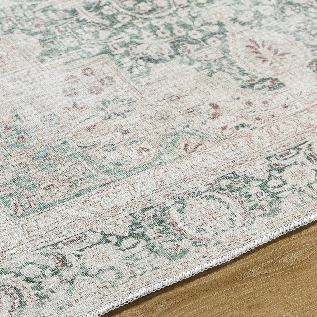 Yanis Vintage Flat Pile Washable Rug, photo 8 of 10