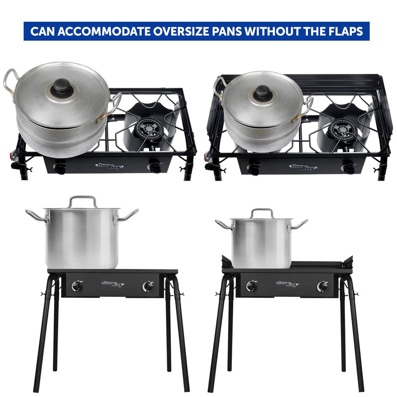 Flame King Outdoor Propane Double Dual Burner Cooker Stove by Flame King Products