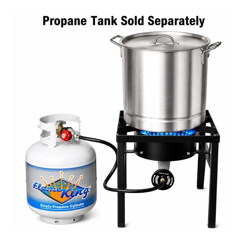 Flame King Heavy Duty 200,000 BTU Propane Gas Single Burner Cooker by Flame King Products