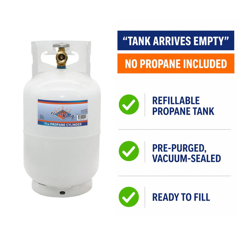 Flame King 10lb Propane Tank LP Cylinder with OPD by Flame King Products