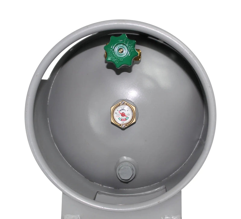 Flame King 100lb Empty Horizontal & Vertical Propane Cylinder with POL & Wheels by Flame King Products
