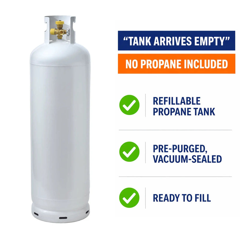 Flame King 100LB Multi-Valve Propane Tank High Capacity Filler by Flame King Products