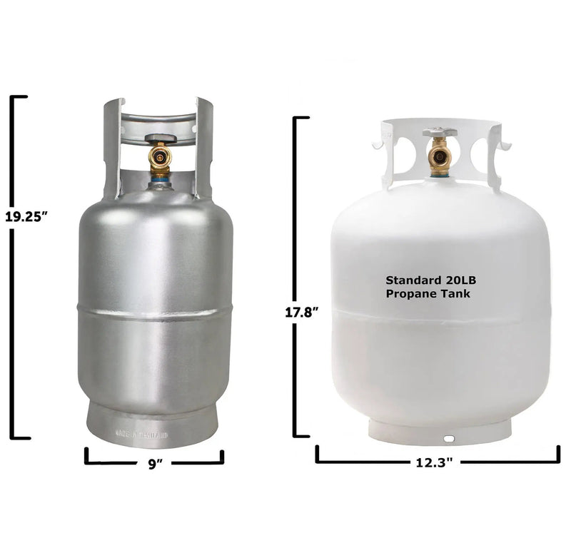 Flame King Lightweight 10lb Aluminum Propane Tank LP Cylinder with OPD by Flame King Products