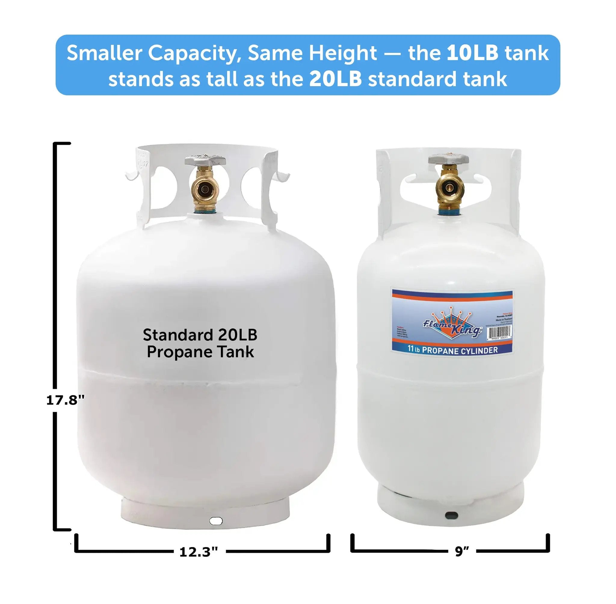Flame King 10lb Propane Tank LP Cylinder with OPD by Flame King Products