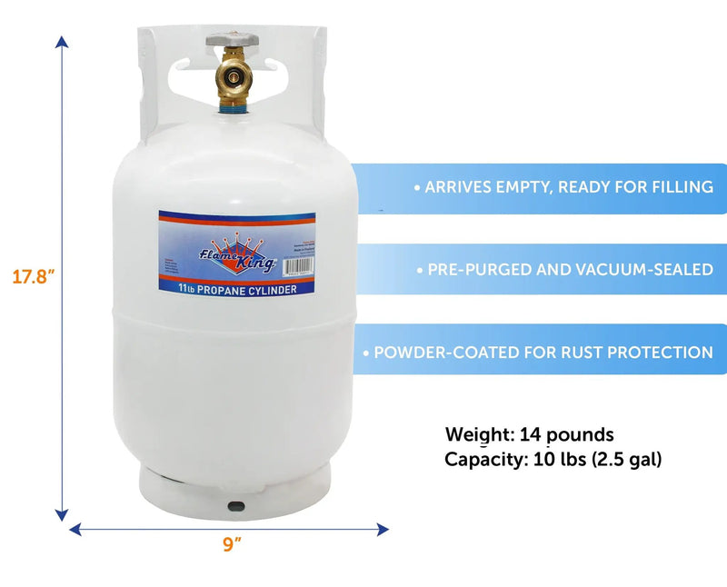 Flame King 10lb Propane Tank LP Cylinder with OPD by Flame King Products