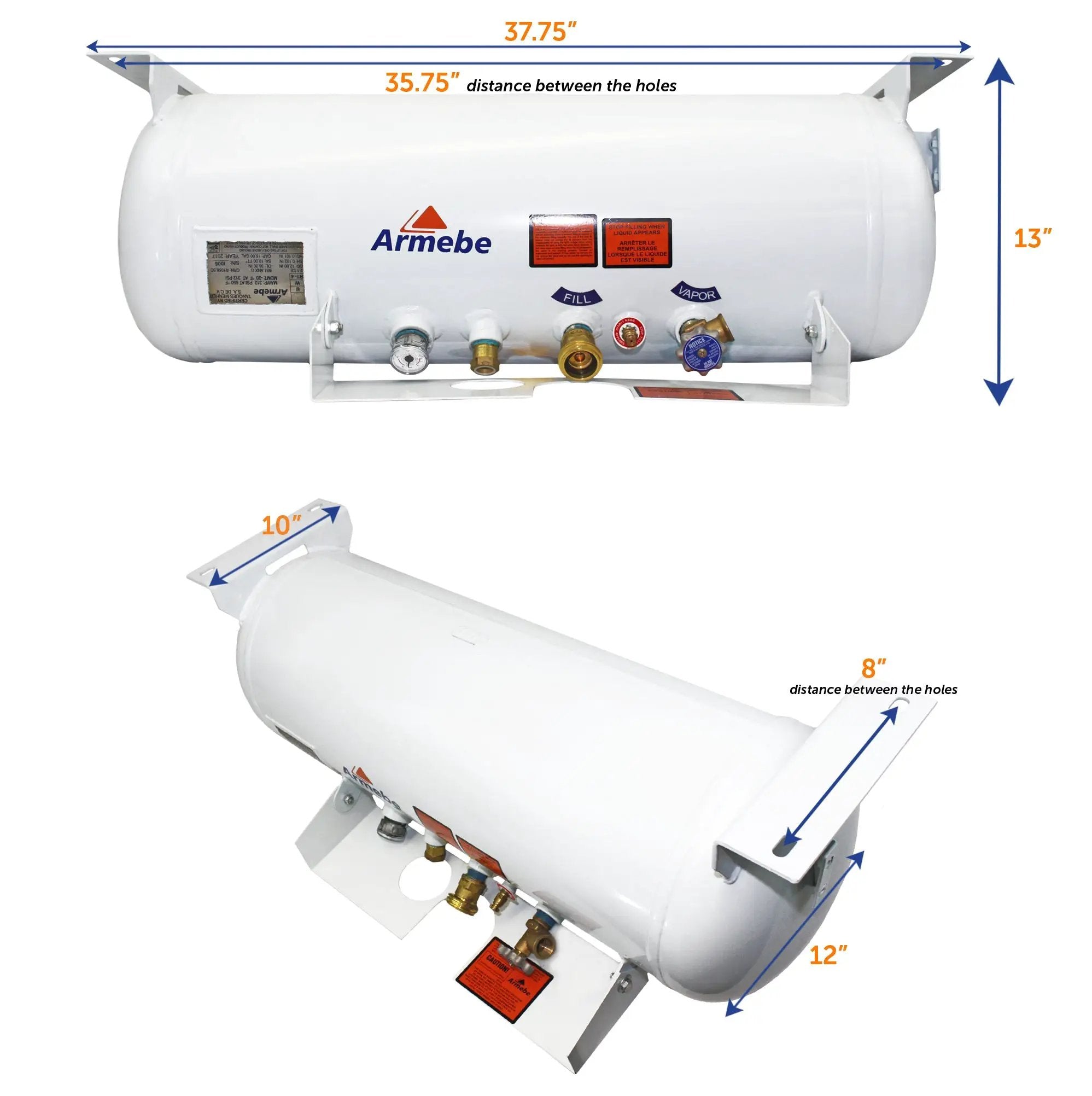 Flame King 16 Gal ASME RV Trailer Propane Cylinder Tank by Flame King Products