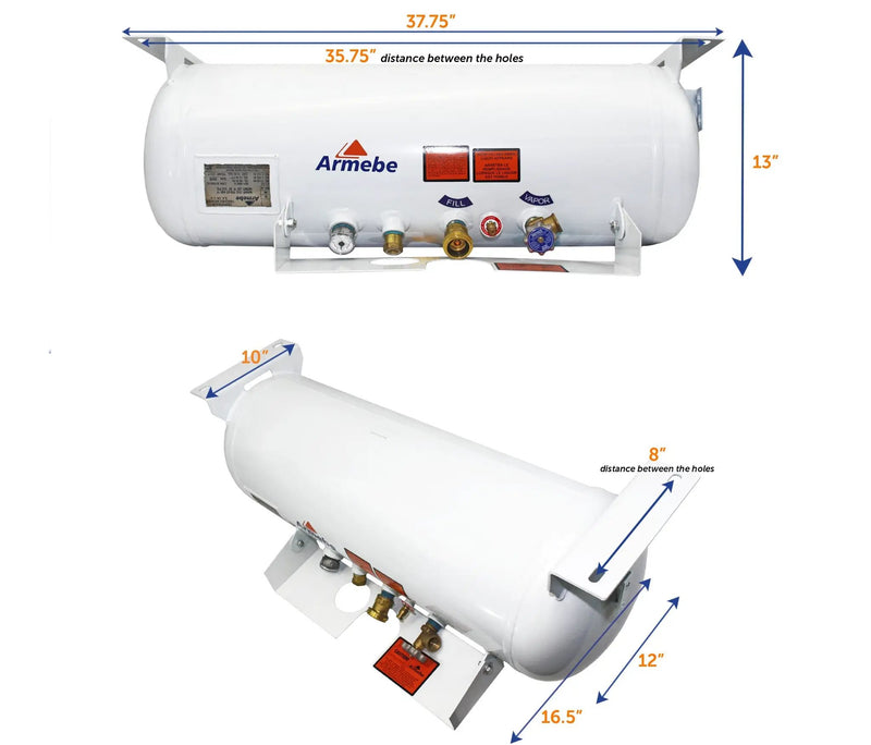 Flame King 16 Gal ASME RV Trailer Propane Cylinder Tank by Flame King Products