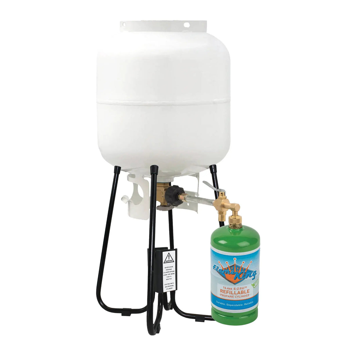 Flame King YSN1LBKTa Eco Friendly 1lb Refillable Reusable Propane Cylinder + Refill Kit by Flame King Products