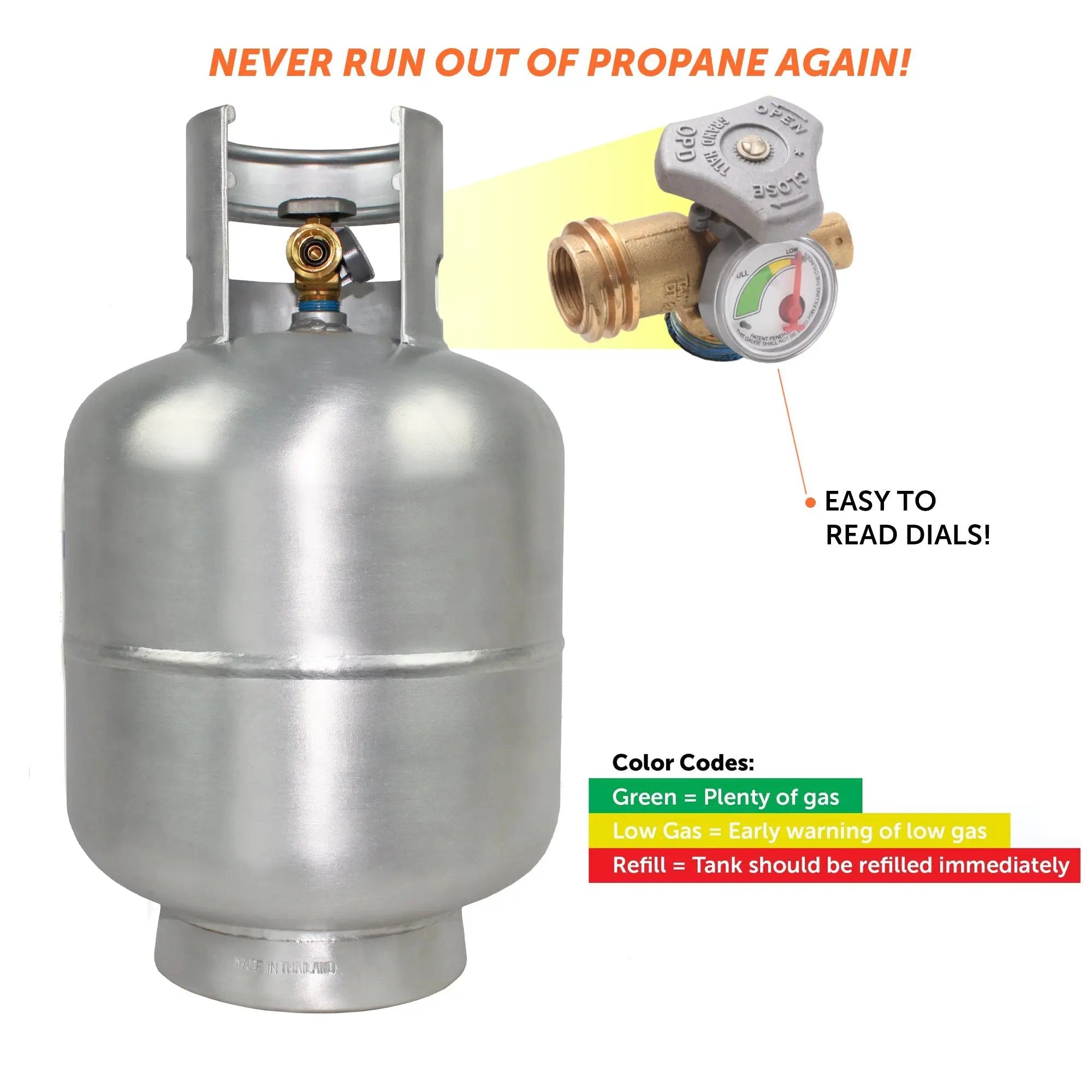 Flame King Lightweight 20lb Aluminum Propane Tank LP Cylinder with OPD & Gauge by Flame King Products