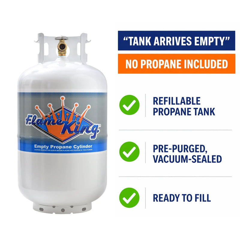 Flame King 30lb Propane Tank LP Cylinder with OPD by Flame King Products