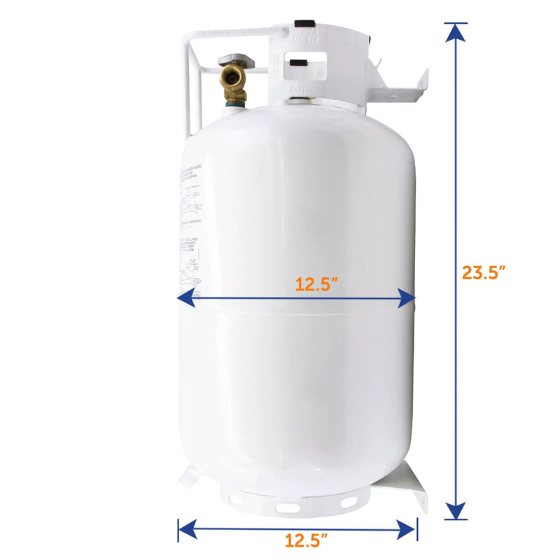 Flame King 30lb Horizontal Propane Cylinder Tank With Valve and Gauge RV Trailer by Flame King Products