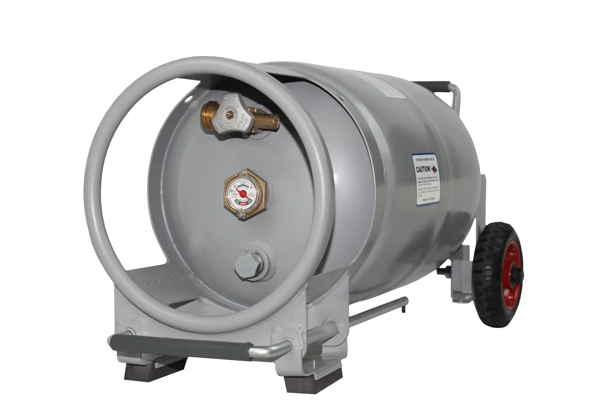 Flame King 30lb Horizontal & Vertical Propane Cylinder Gauge OPD & Wheels by Flame King Products