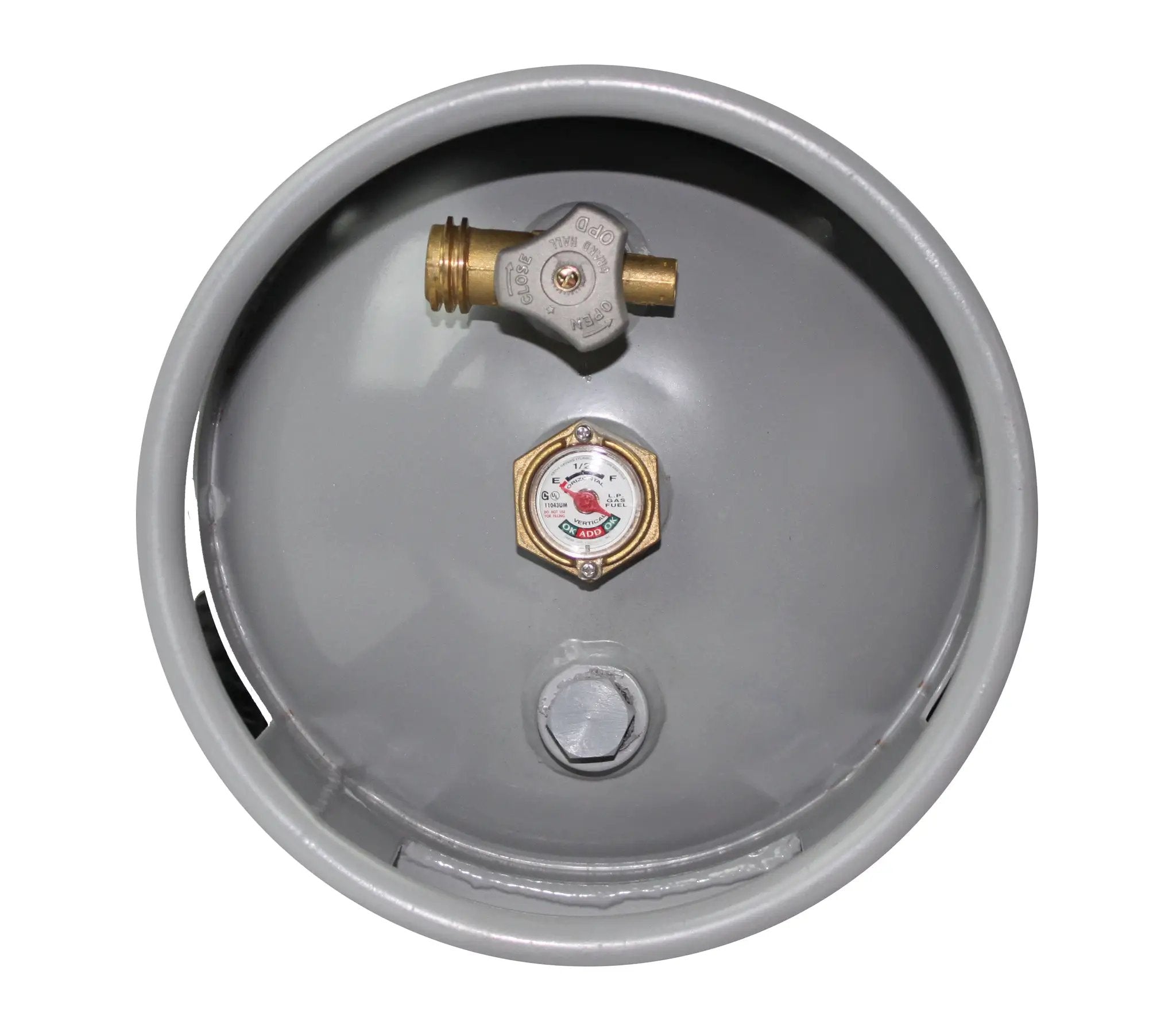 Flame King 30lb Horizontal & Vertical Propane Cylinder Gauge OPD & Wheels by Flame King Products