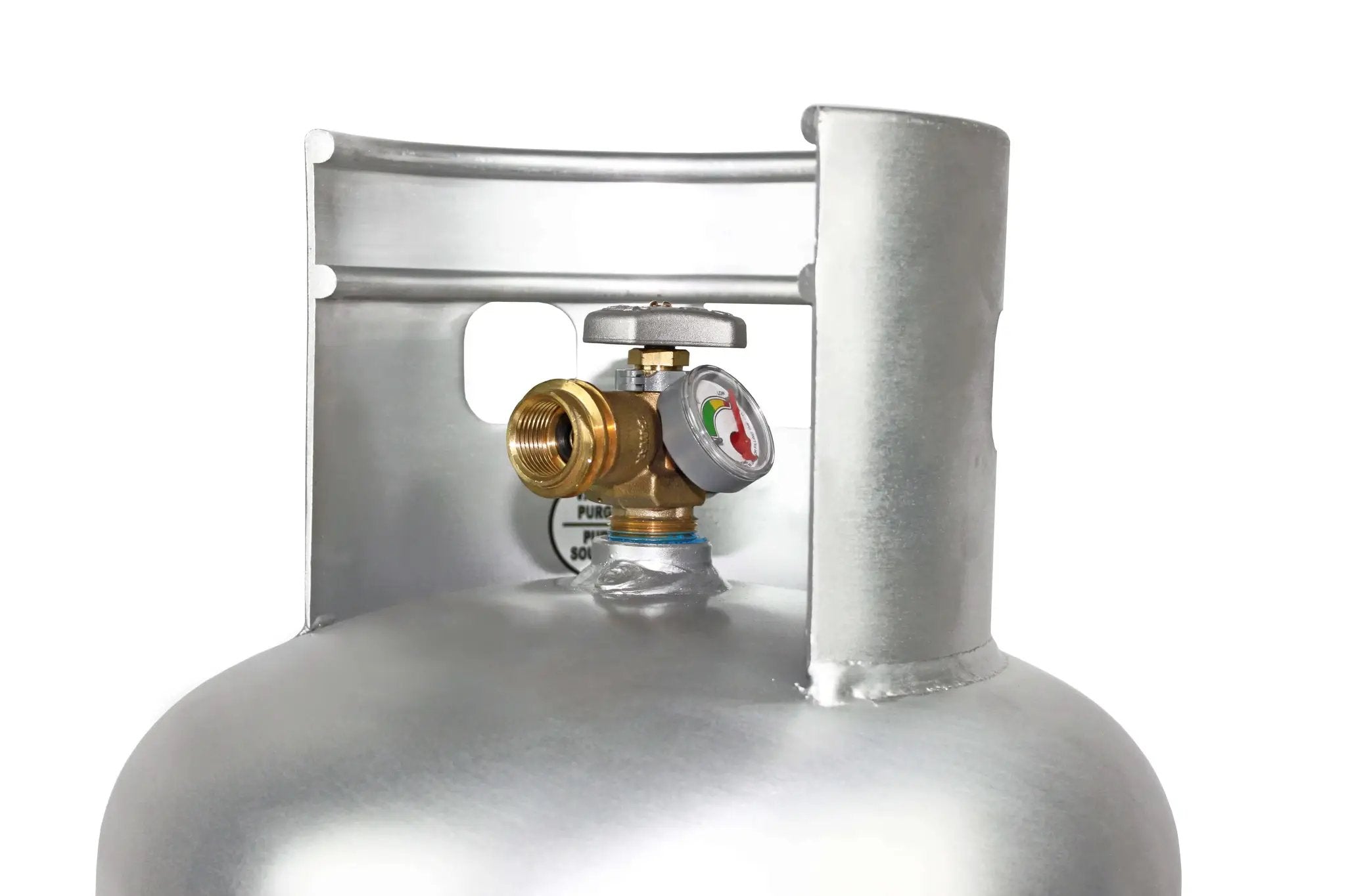 Flame King Lightweight 30lb Aluminum Propane Tank Cylinder Gauge and OPD Valve by Flame King Products