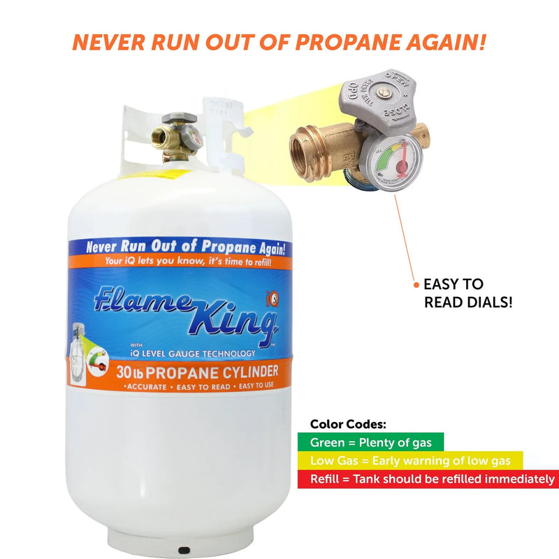 Flame King 30lb Propane Tank LP Cylinder with OPD & Gauge by Flame King Products