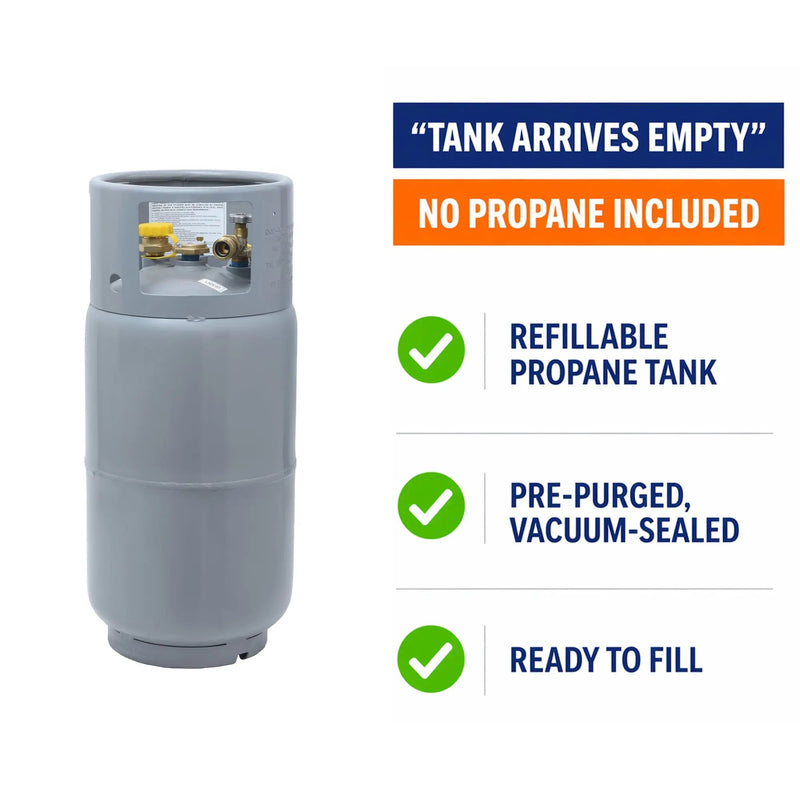 Flame King 33.5lb Forklift Steel Propane Tank Cylinder with Gauge by Flame King Products