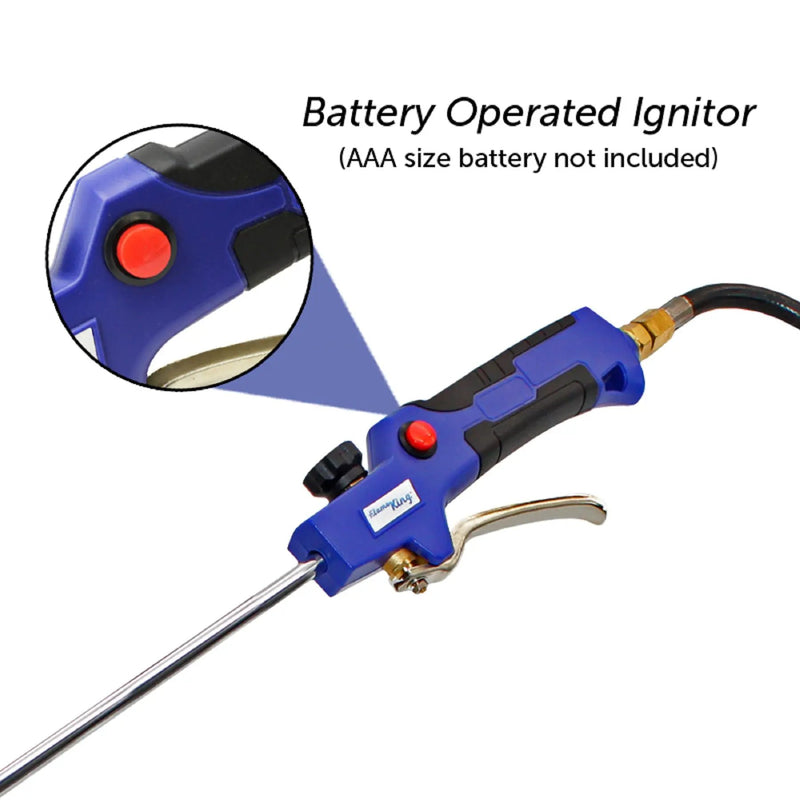 Flame King Propane Weed Burner Torch 340,000 BTU with Battery Operated Igniter by Flame King Products