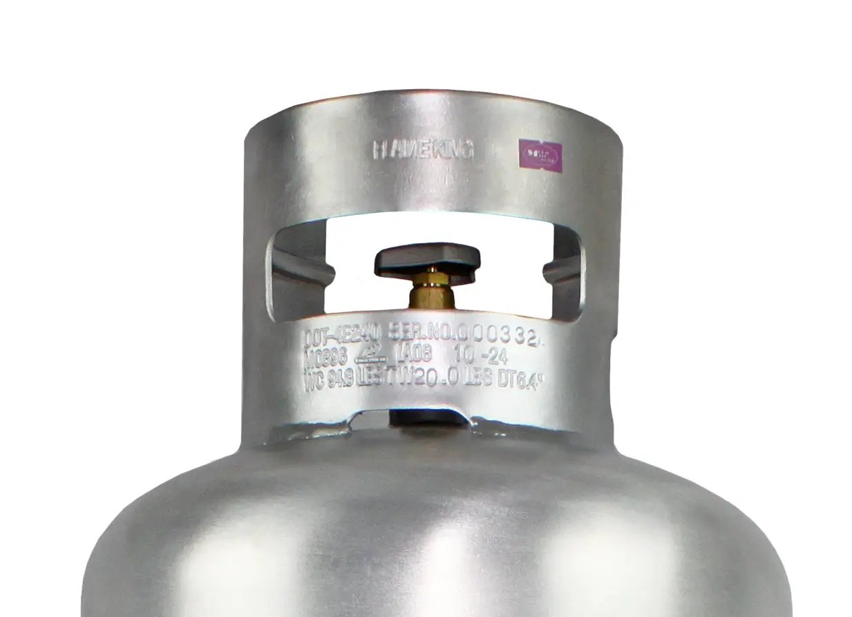 Flame King Lightweight Aluminum 40lb Propane Tank Cylinder Premium OPD Valve by Flame King Products