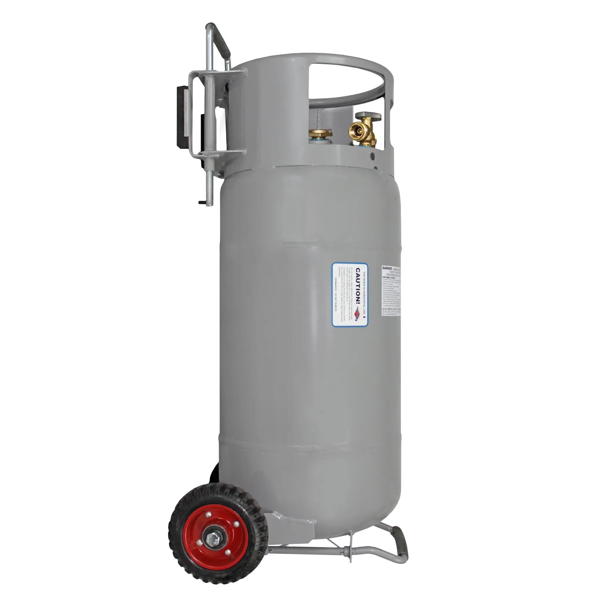 Flame King 40lb Horizontal & Vertical Empty Propane Cylinder with OPD & Wheels by Flame King Products