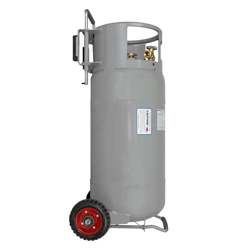 Flame King 40lb Horizontal & Vertical Empty Propane Cylinder with OPD & Wheels by Flame King Products