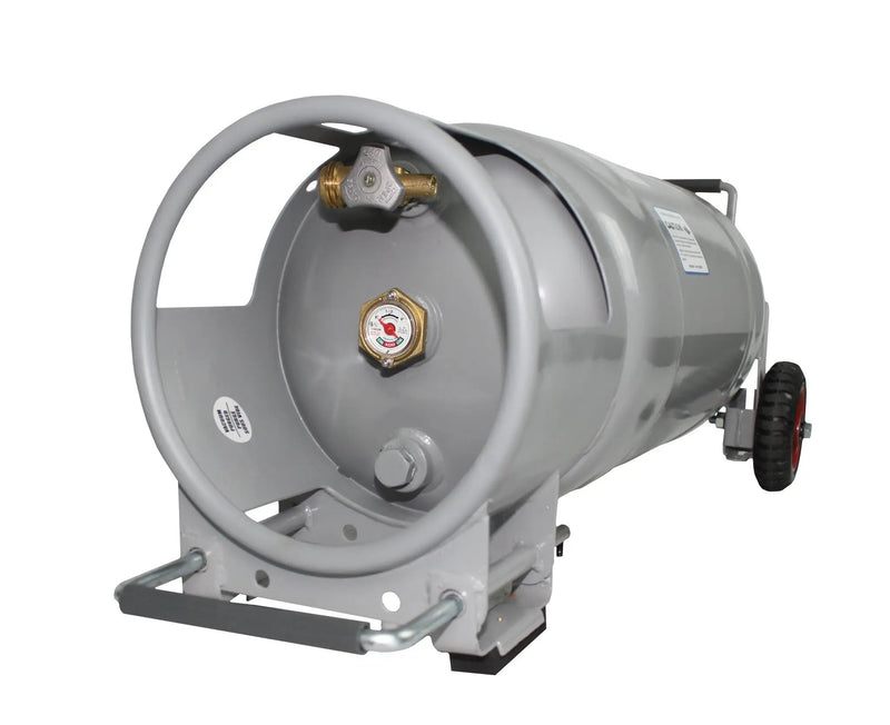 Flame King 40lb Horizontal & Vertical Empty Propane Cylinder with OPD & Wheels by Flame King Products
