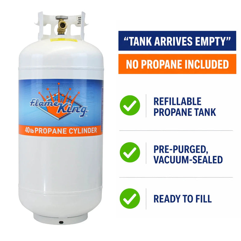 Flame King 40lb Propane Tank LP Cylinder with OPD by Flame King Products