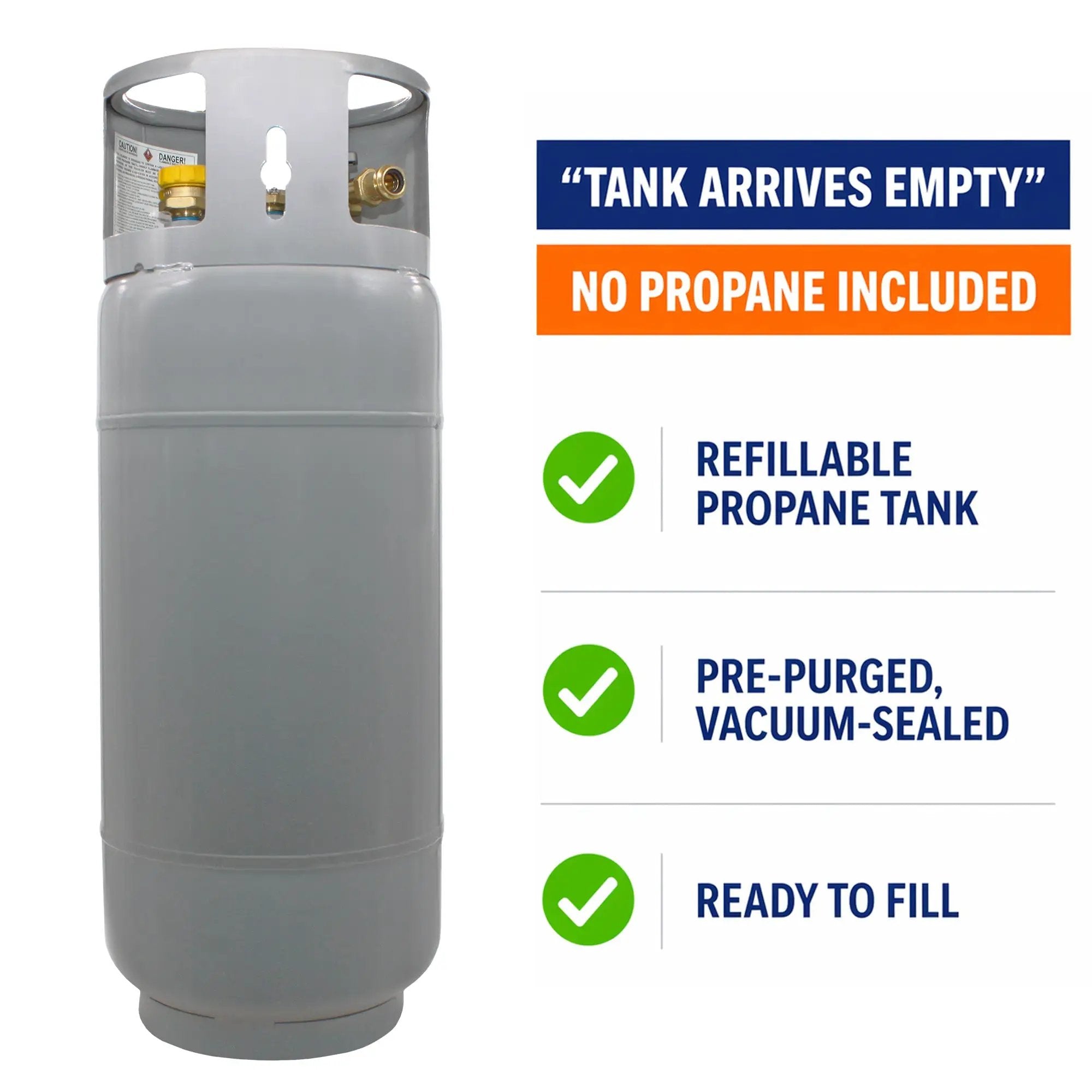 Flame King 43.5lb Forklift Steel Propane Tank Cylinder with Gauge by Flame King Products