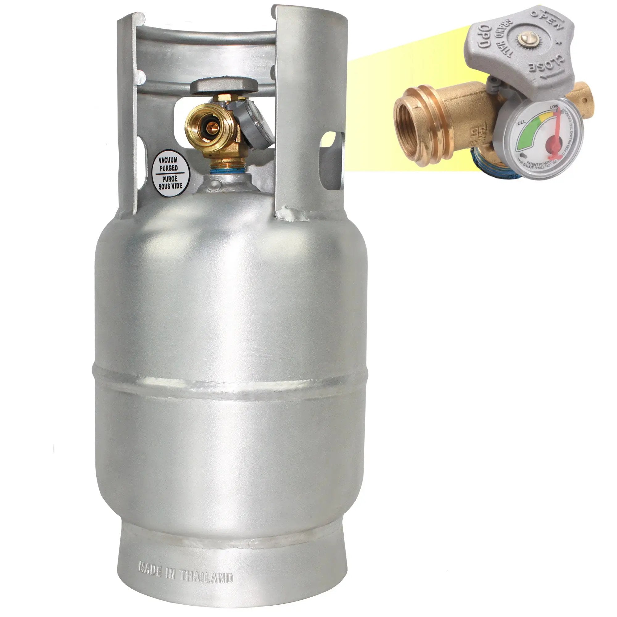 Flame King Lightweight 5lb Aluminum Propane Tank LP Cylinder with OPD & Gauge by Flame King Products