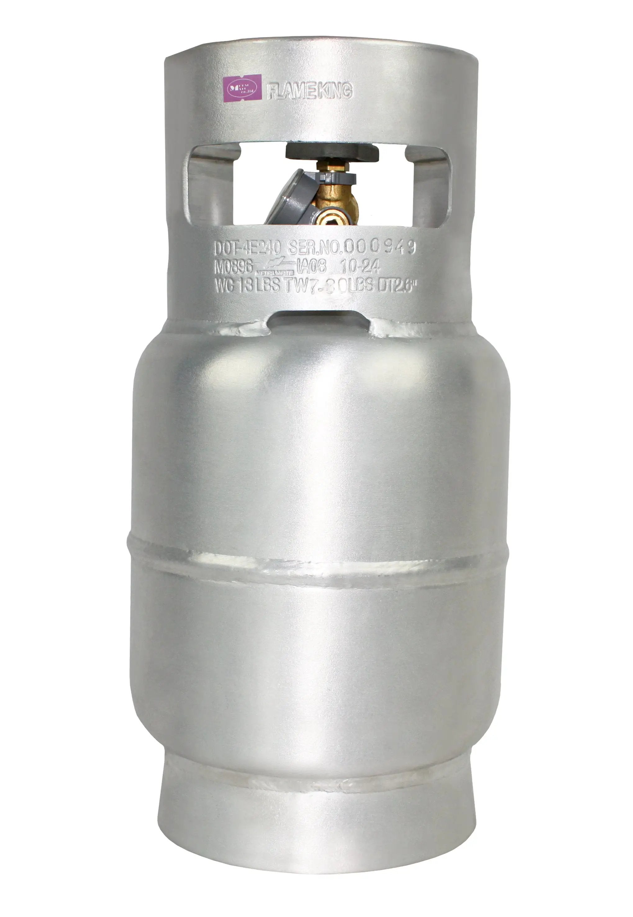 Flame King Lightweight 5lb Aluminum Propane Tank LP Cylinder with OPD & Gauge by Flame King Products