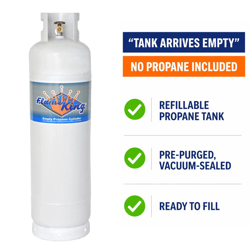 Flame King 60lb Propane Tank LP Cylinder with POL by Flame King Products