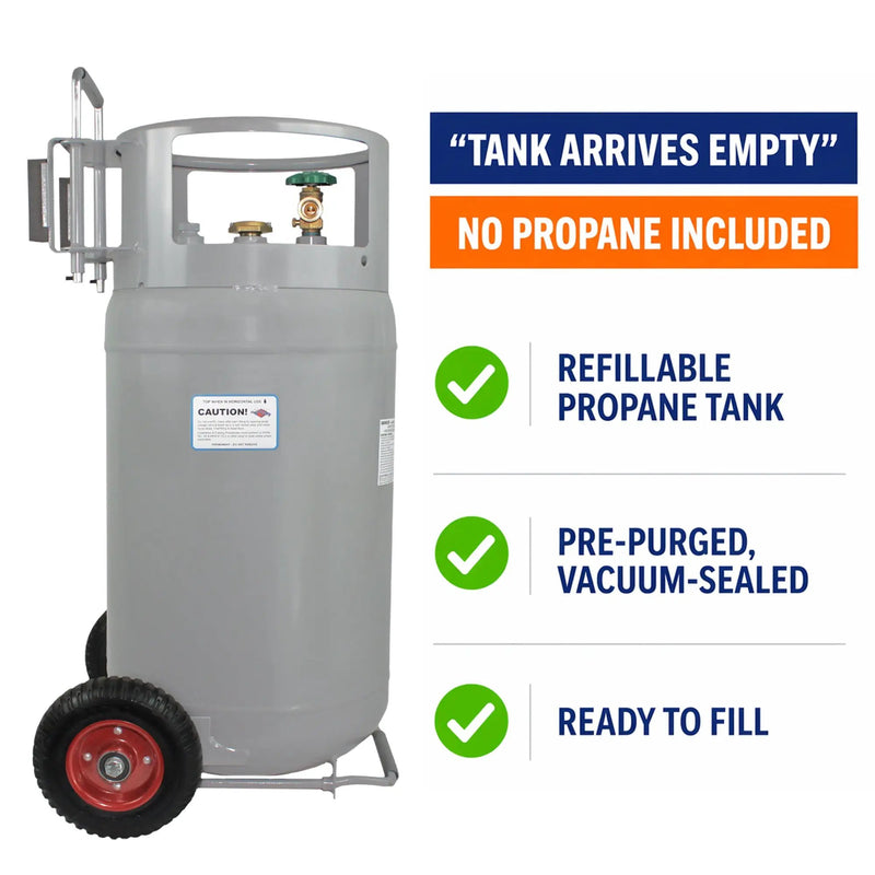 Flame King 60lb Horizontal & Vertical Propane Cylinder Gauge POL & Wheels by Flame King Products