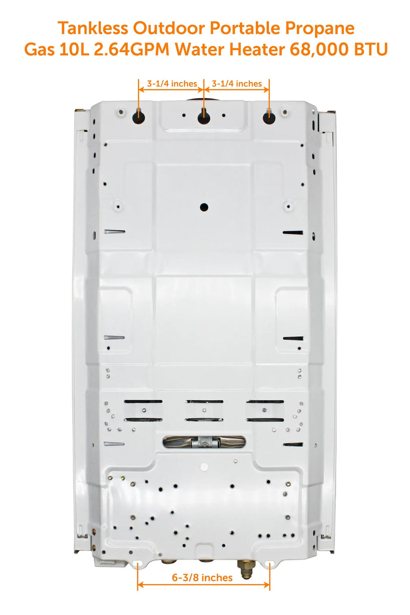 Flame King Tankless Outdoor Portable Camping Hot Shower Propane Gas 10L 2.64GPM Water Heater 68,000 BTU by Flame King Products