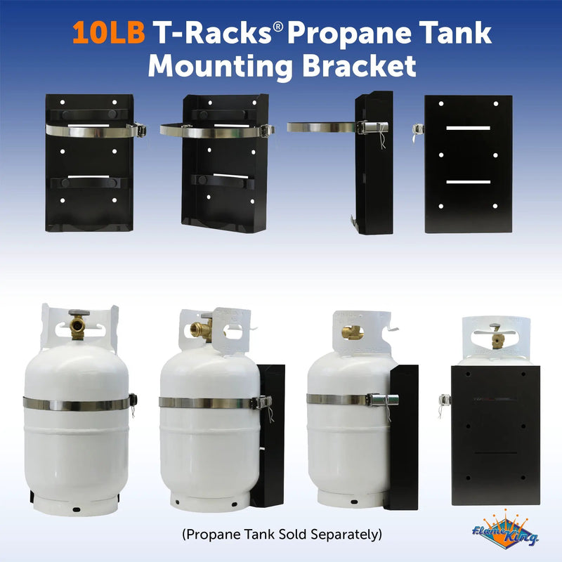 Flame King T-Racks 10lb Propane Tank Mounting Brackets Strap Campervan Overland Vehicles by Flame King Products
