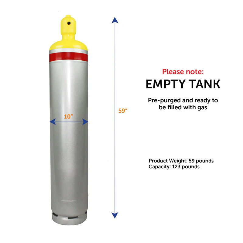 Flame King 123lb Refrigerant Cylinder Tank with Multi Valve for A2L Refrigerants by Flame King Products