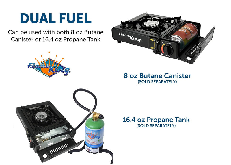 Flame King Portable Butane & Propane Gas Stove with Single Burner by Flame King Products