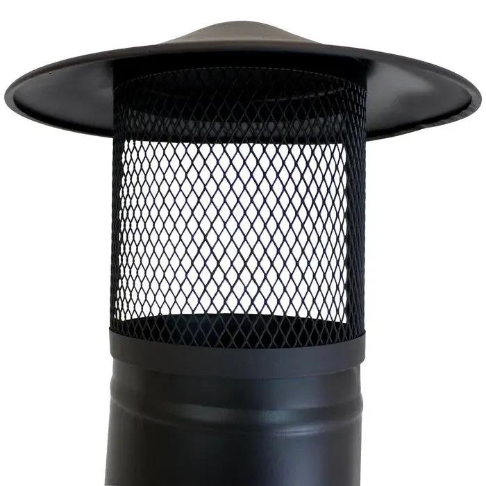 Black Steel Chimenea Wood Burning Fire Pit by HomePacific