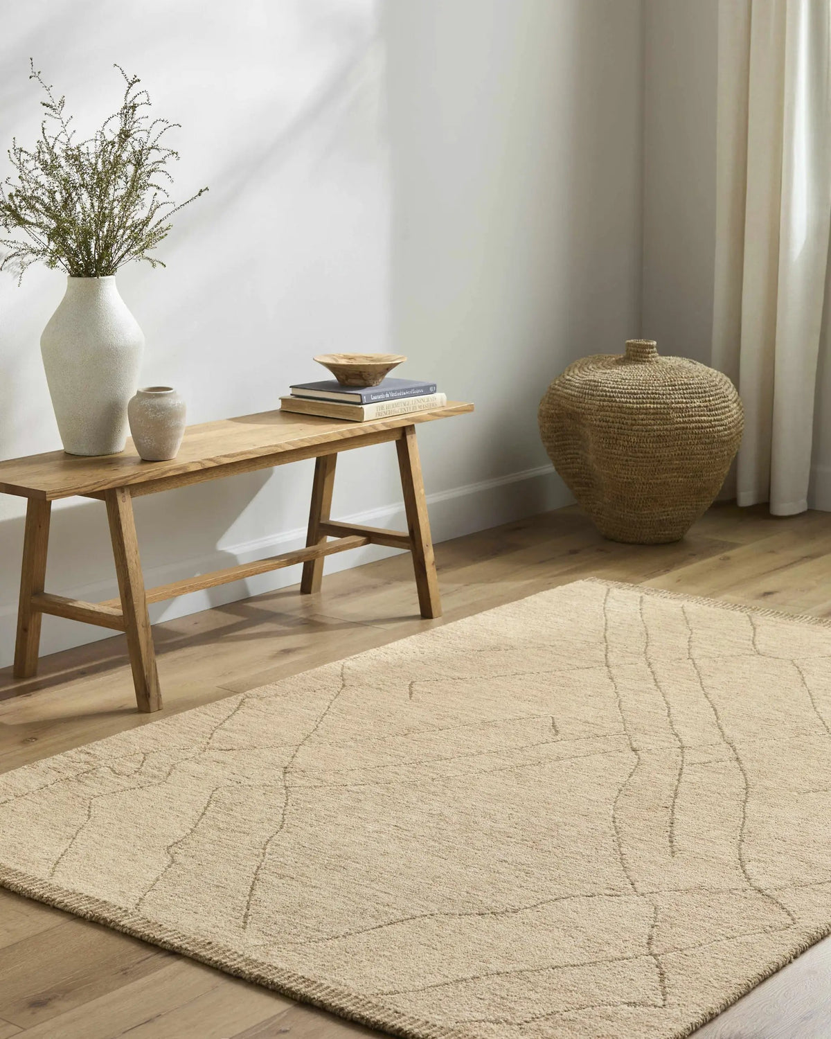 Addien Area Rug, installed in a room