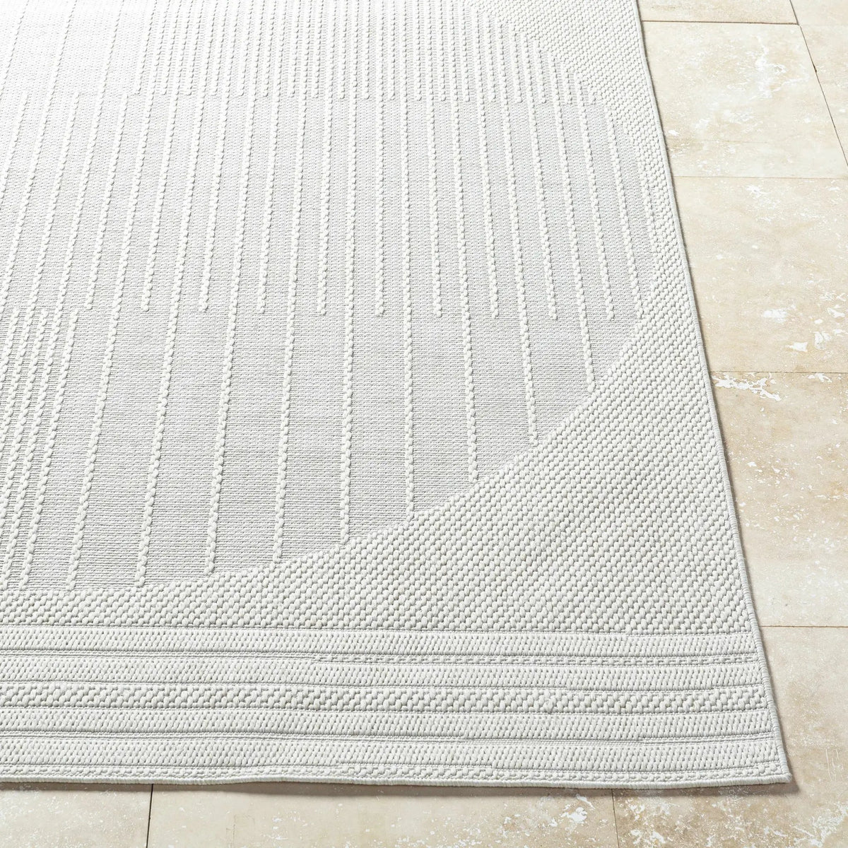 Yuley White Outdoor Area Rug, photo 4 of 7