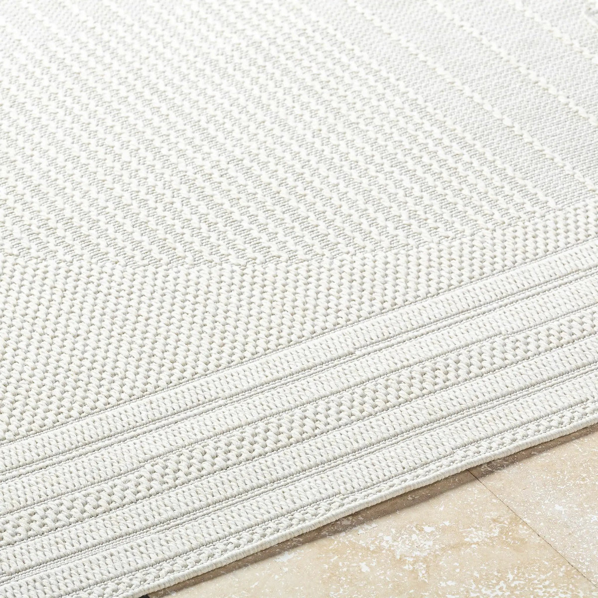 Yuley White Outdoor Area Rug, photo 7 of 7