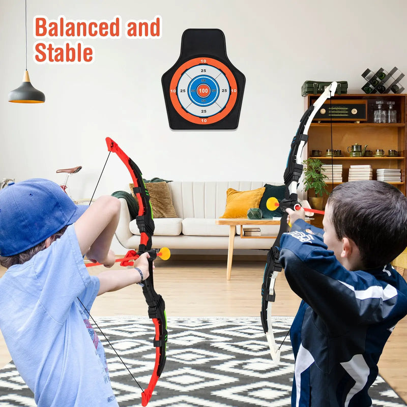 Youth Archery Bow Set with LED Light Up Bow and 20 Suction Cup Arrows for Kids by DirectDeals