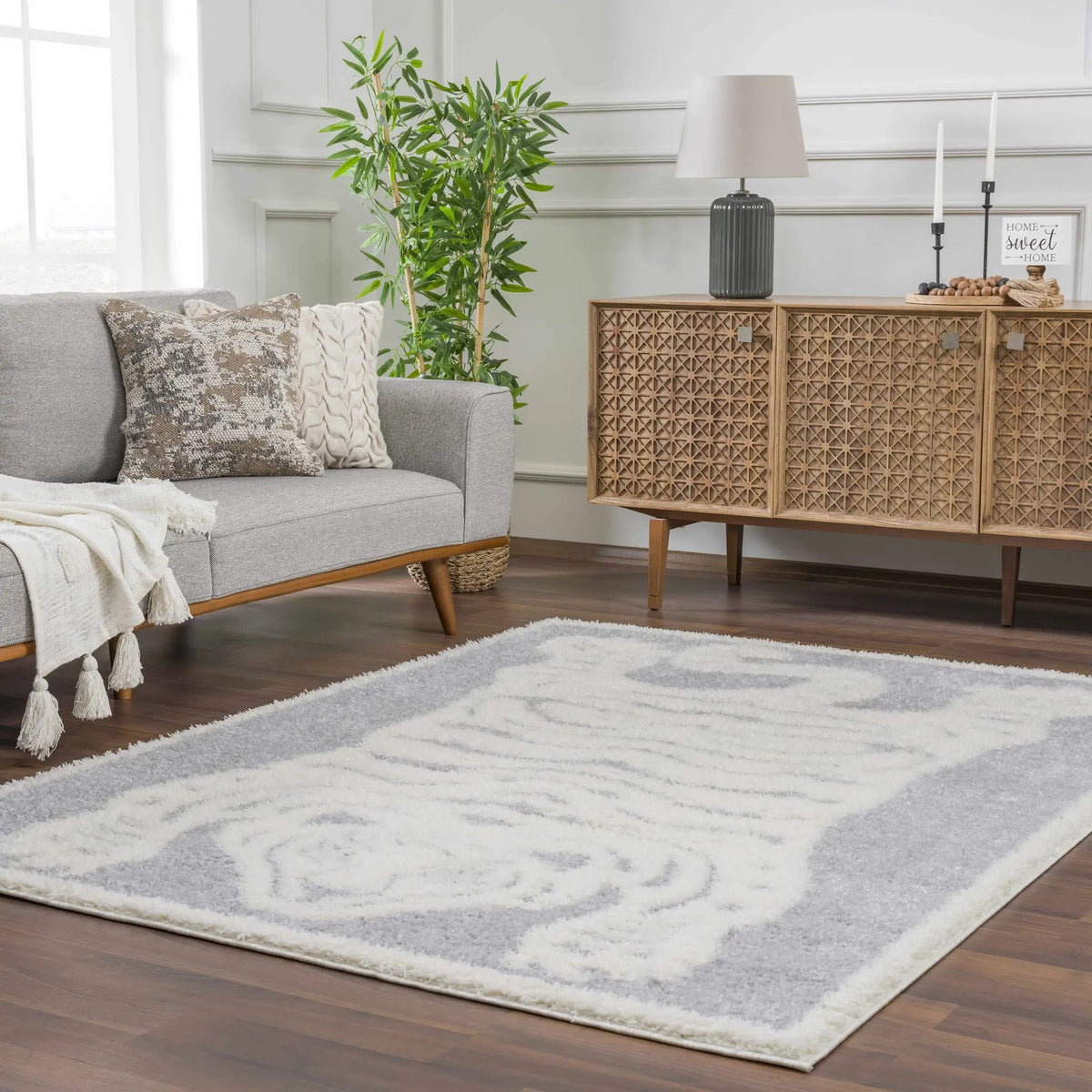 Zane Gray Tibetan Tiger Area Rug - Clearance, installed in a room 6