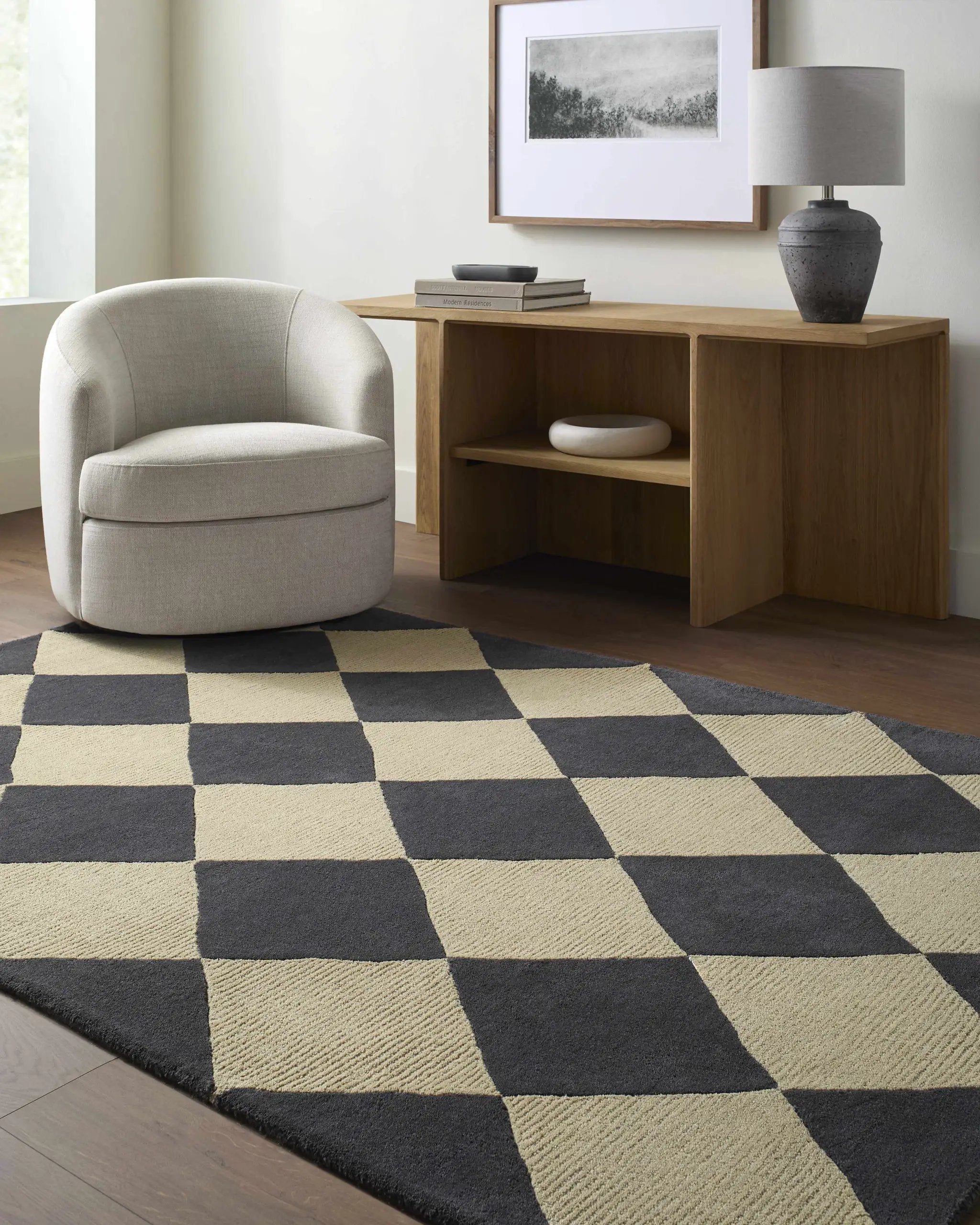 Aradia Charcoal Area Rug by Boutique Rugs