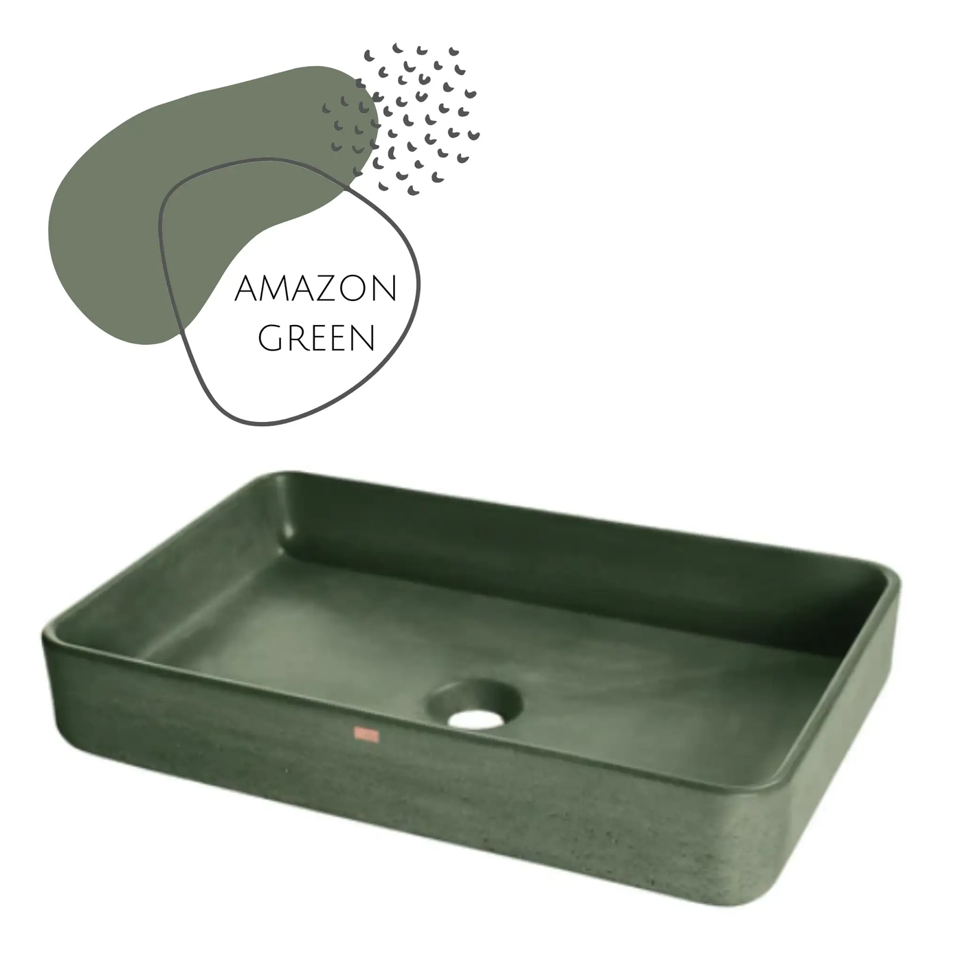 DDALF05 22'' Concrete Rectangular Vessel Sink - Bathroom by ZEEK
